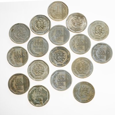 купить Перу набор монет 1 новый соль 1991-2014 (17 штук)