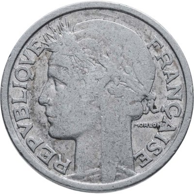 купить Франция 2 франка (francs) 1947 B знак монетного двора: "B" -" Бомон-ле-Роже"