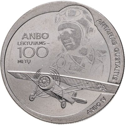купить Литва 1,5 евро 2025 100-летний юбилей - Самолет ANBO