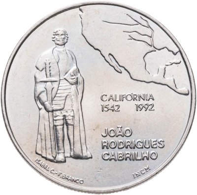 купить Португалия 200 эскудо (escudos) 1992 450 лет с момента открытия Калифорнии