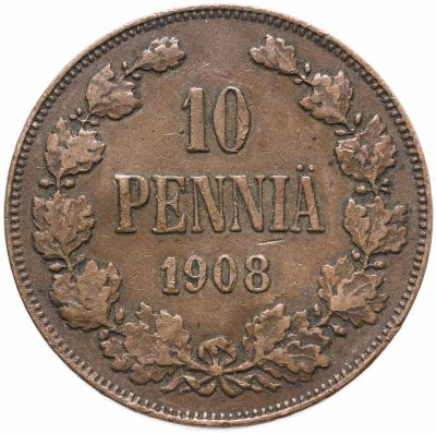 Купить 10 пенни (pennia) 1908