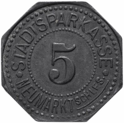 купить Германия, Ноймаркт, нотгельд 5 пфеннигов 1917