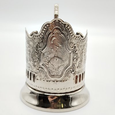 купить Подстаканник "Советский космос", мНЦ (медь-никель-цинк), Кольчугинский завод цветных металлов, СССР, 1970-1980 гг.
