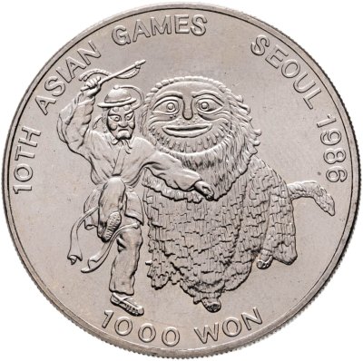 купить Южная Корея 1000 вон 1986 "X летние Азиатские Игры, Сеул 1986"