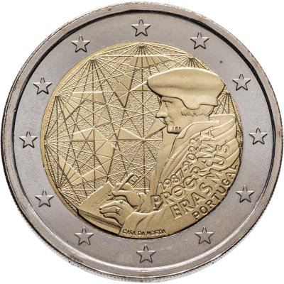купить Португалия 2 евро (euro) 2022 35 лет программы Erasmus