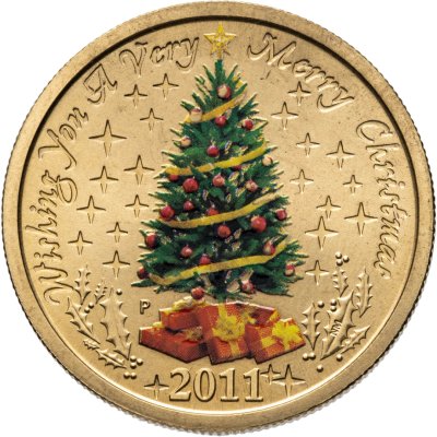 купить Австралия 1 доллар 2011 "Счастливого Рождества"
