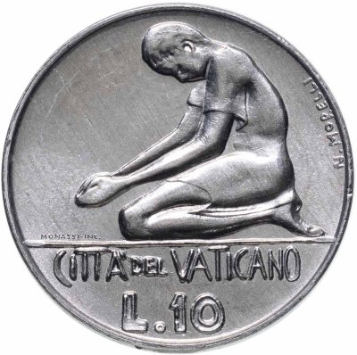 Купить Ватикан 10 лир (lire) 1978
