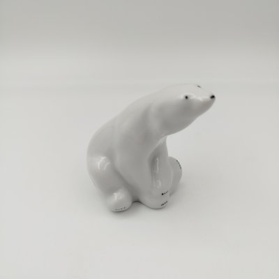купить Статуэтка "Белый медведь", фарфор, роспись, Артель «Прогресс», СССР, 1950-1980 гг.