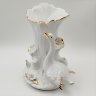 Купить Ваза в виде ствола дерева, украшенная фигурой лебедя и цветами, фарфор, золочение, Западная Европа, 1970-1990 гг.