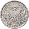 Купить Германия(Германская Империя) 1/2 рейх марки 1905-1918, случайный год
