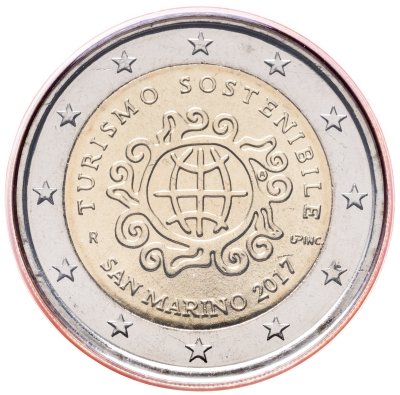 купить Сан-Марино 2 евро (euro) 2017 "Международный год развития туризма"