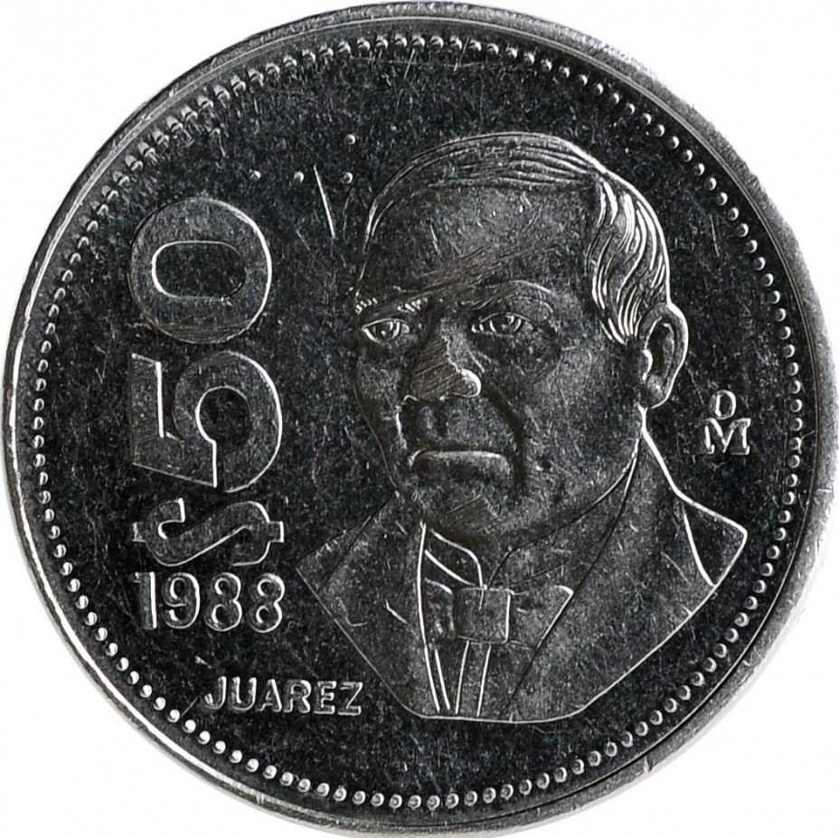 купить Мексика 50 песо 1988