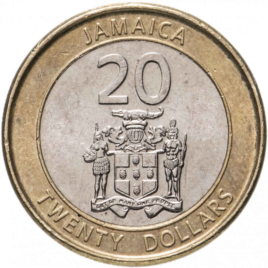 купить Ямайка 20 долларов 2008-2018, магнитная, случайная дата