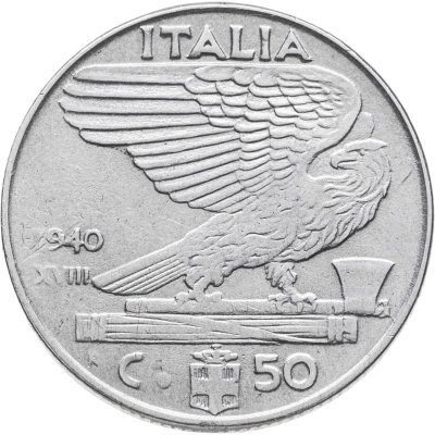 купить Италия 50 чентезимо (centesimi) 1940 не магнетик