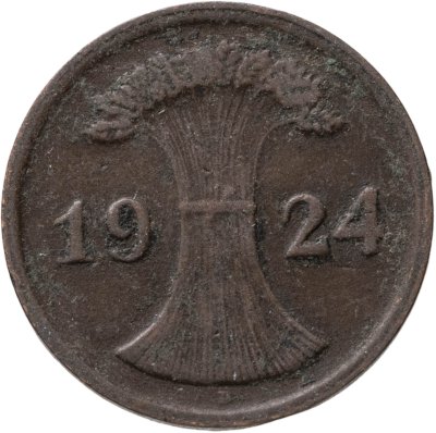 купить Германия 2 рейхспфеннига (reichspfennig) 1924
