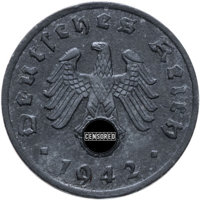 купить Германия, Третий Рейх 1 рейхспфенниг 1942 "А"