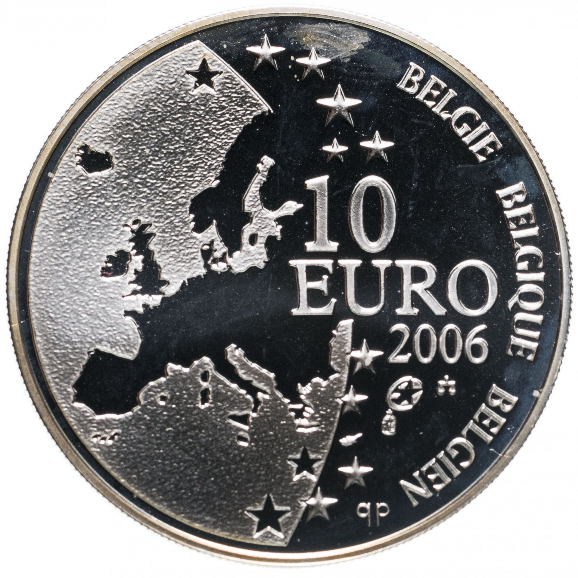 Евро 2006 года. 10 Евро. 10 Евро с эмблемой олимпиады 2024 в векторе.