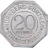 Купить Германия, Нюрнберг (нотгельды) 20 пфеннигов 1919 "Фонтан Нептуна"