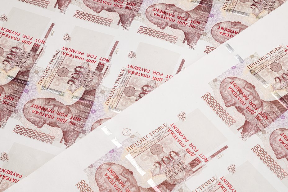 купить Приднестровье 2012 200 рублей лист из 12 банкнот "Не для платежа"