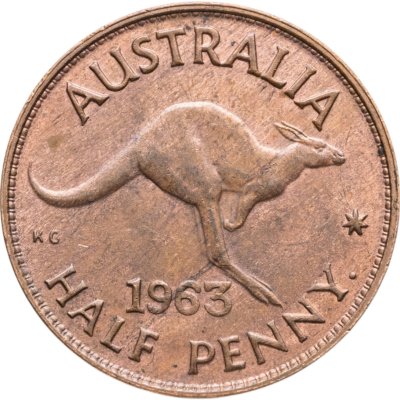 купить Австралия 1/2 пенни (penny) 1963