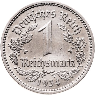 купить Германия, Третий рейх 1 рейхсмарка 1934 F
