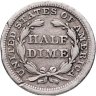 Купить США 5 центов (1/2 дайма, half dime) 1857  Seated Liberty Half Dime Без отметки монетного двора