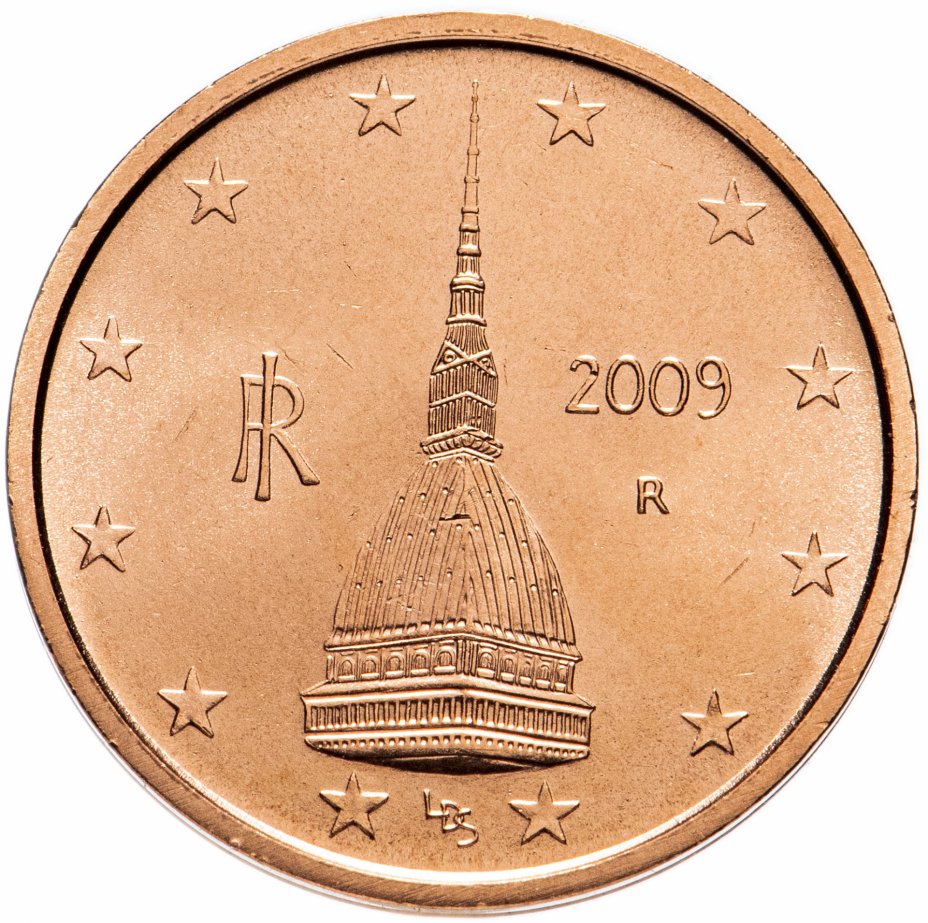 купить Италия 2 цента (cents) 2009