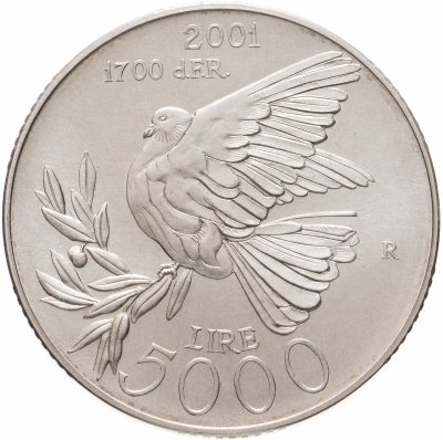 купить Сан-Марино 5000 лир (lire) 2001 "1700 лет независимости"
