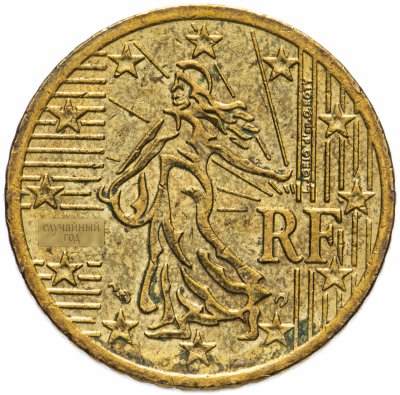 купить Франция 50 центов (cents) 1999-2002, случайная дата