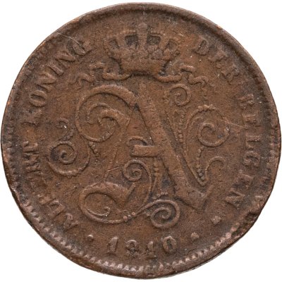 купить Бельгия 2 сантима (centimes) 1910 Надпись на голландском - 'ALBERT KONING DER BELGEN'