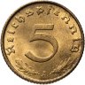Купить Германия, Третий рейх 5 рейхспфеннигов (reichspfennig) 1937, знак монетного двора: "A" - Берлин