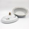 Купить Маслёнка/ёмкость для сервировки стола с флоральным декором, фарфор, деколь, золочение, Wloclawek (Влоцлавская фаянсовая фабрика), Польша, 1968-1992 гг.