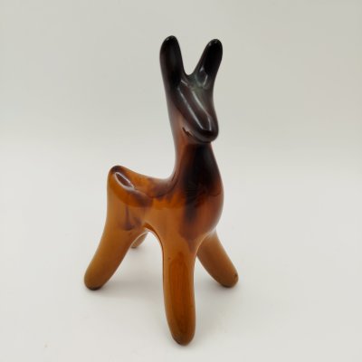 купить Статуэтка "Олененок", авторы Надежда Ефимовна и Валерий Семенович Проторьевы, керамика, поливы, Васильковский майоликовый завод, СССР, 1960-1970 гг.