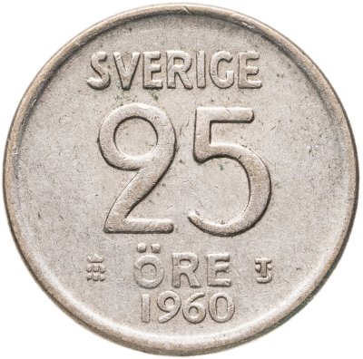 купить Швеция 25 эре (ore) 1960