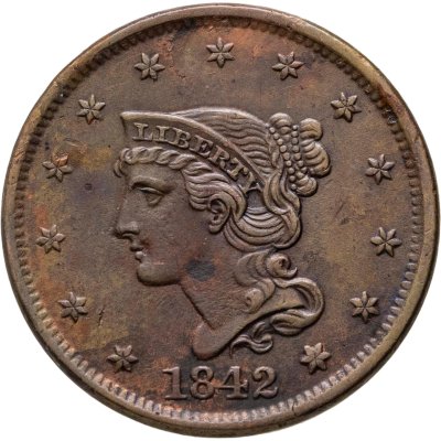 купить США 1 цент 1842 Liberty Head Cent