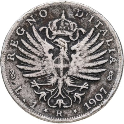 купить Италия 1 лира (lira) 1907