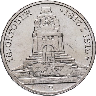 купить Германская империя, Саксония 3 марки (mark) 1913 "100 лет битвы при Лейпциге (битве народов)"
