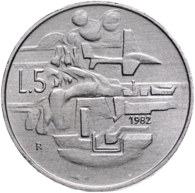 купить Сан-Марино 5 лир 1982 "Социальные достижения"