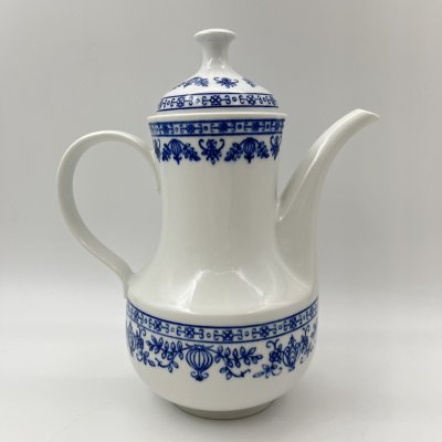 купить Кофейник с растительным орнаментом синего цвета, фарфор, деколь, Kahla, ГДР, 1960-1990 гг.