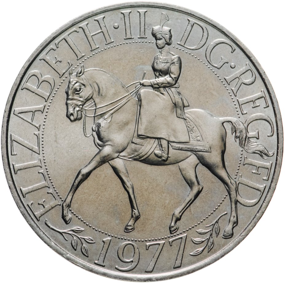 купить Великобритания 25 новых пенсов (new pence) 1977  25-я годовщина вступления на престол королевы Елизаветы II