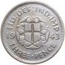 Купить Великобритания 3 пенса (pence) 1943  Серебро /серый цвет/