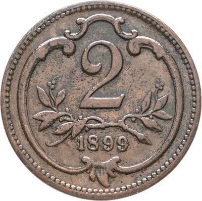 купить Австрия 2 геллера (heller) 1899