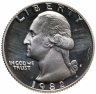 Купить США 25 центов (квотер, 1/4 доллара, quarter dollar) 1982 S Proof Washington Quarter (Вашингтон) знак монетного двора "S" - Сан-Франциско