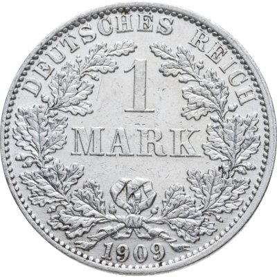 купить Германия. Германская империя 1 марка 1909 "А" - Берлин