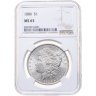 Купить США 1 доллар (dollar) 1886 "Доллар Моргана" в слабе NGC MS63