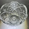 Купить Салатник круглой формы с резным геометрическим декором, стекло, алмазная грань, СССР, 1970-1990 гг.