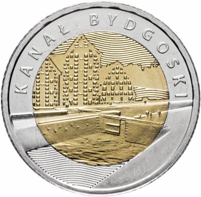 Купить Польша 5 злотых 2015 "Открой для себя Польшу - Быдгощский канал"