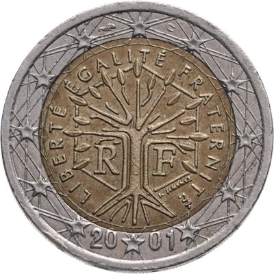 купить Франция 2 евро (euro) 2001 регулярный чекан