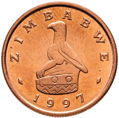 купить Зимбабве 1 цент 1997 птица Хунгве