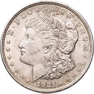 купить США 1 доллар (dollar) 1921 S Morgan Dollar (доллар Моргана) без обозначения монетного двора